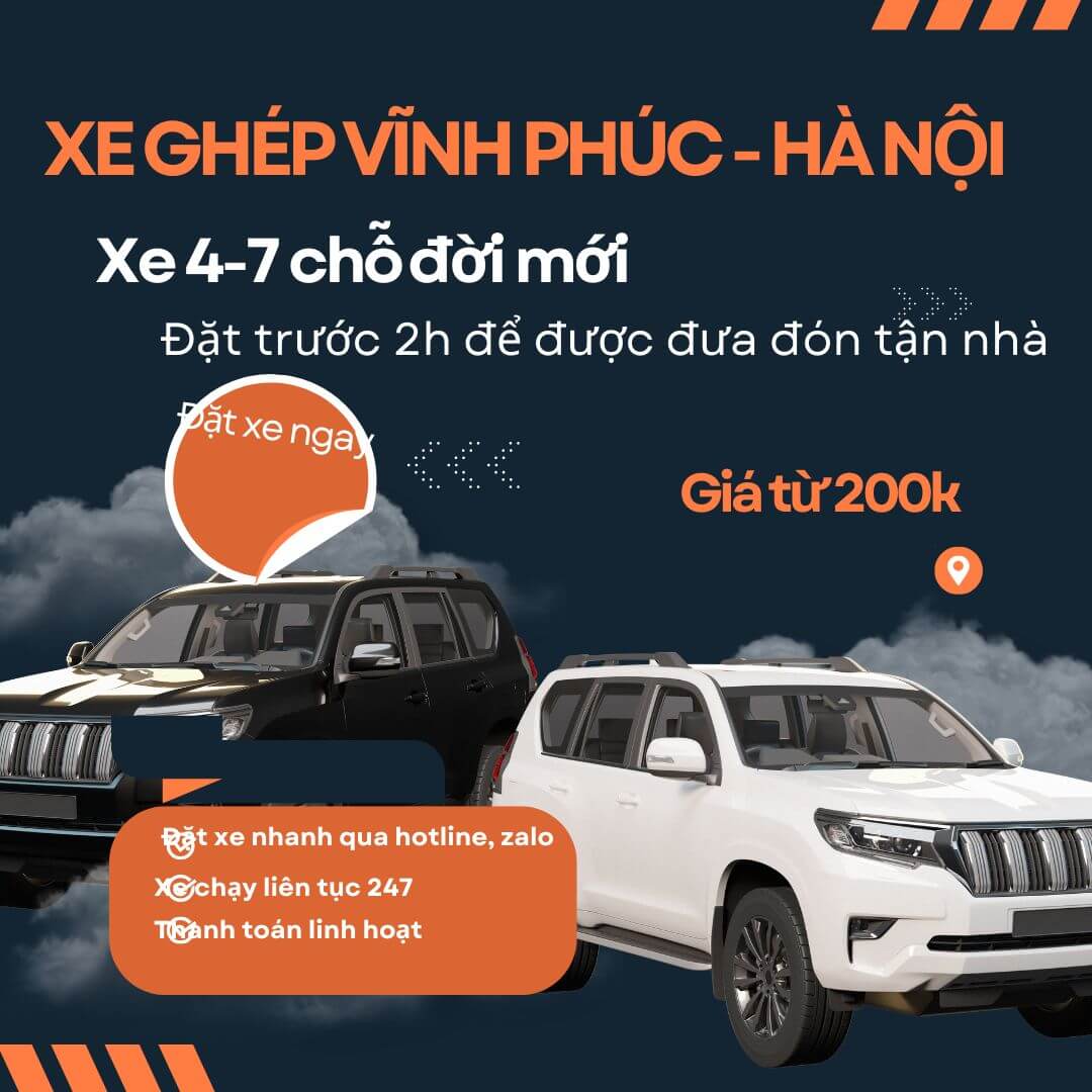 xe ghép vĩnh phúc hà nội